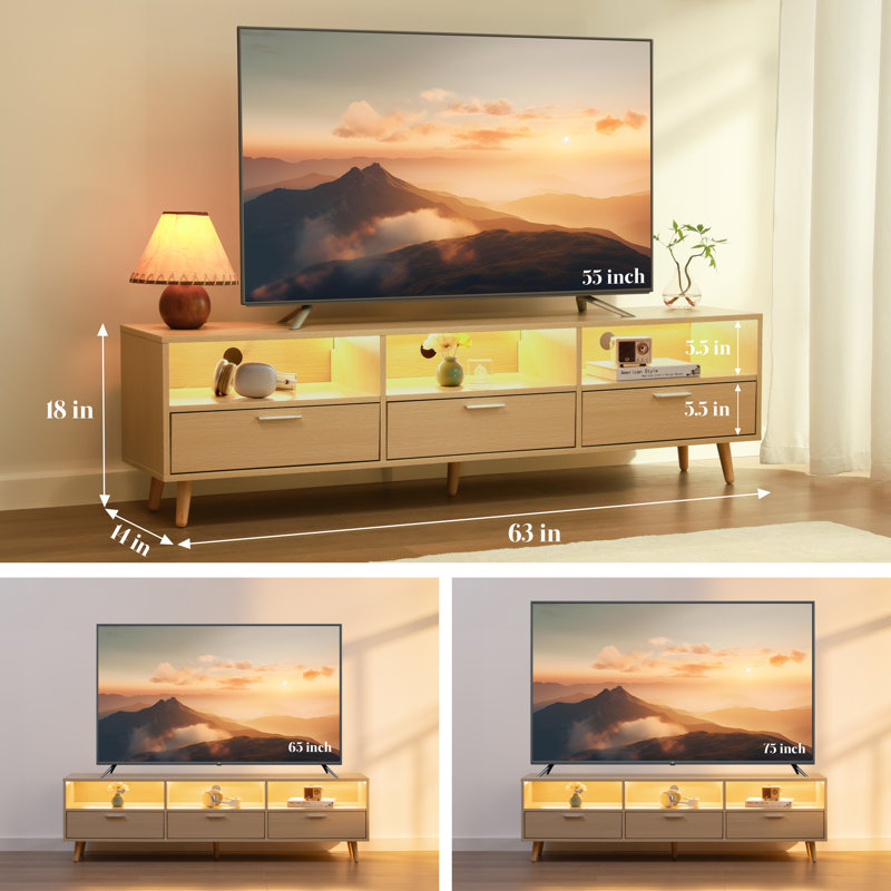 Wrought Studio™ Isandro TV Stand for TVs up to 75'', Modern